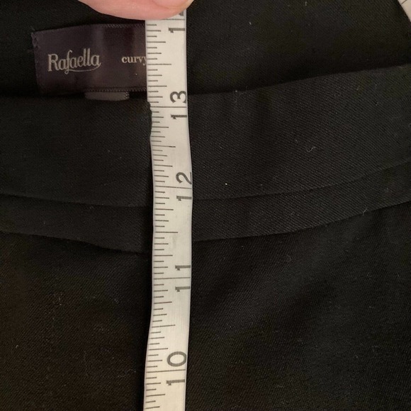 Rafaella Pants Womens Sz 12P Petite Black Curvy Fit Slim Dress Stretch Pockets - Picture 5 of 9